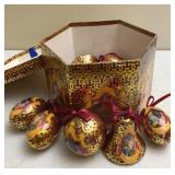 Decorative Box Of Matching Christmas Ornaments