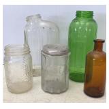 Antique Water Bottles, Tea Canister & Jumbo PB