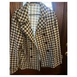Womens black and white  pea  coat