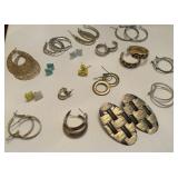 17 pairs of pierced earrings