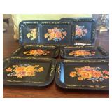 Black metal minature trays (7)