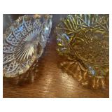 Beautiful vintage heavy glass dishes. (2) Perfect
