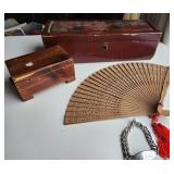 Trinket boxes, fan, Swank ID Bracelet