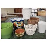 Planters, various sizes