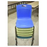 (6) Virco Stackable Chairs