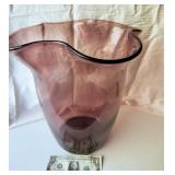 Blenko Lavender Blown Glass Vase