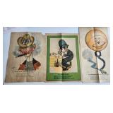 Anthropomorphic posters, antique
