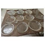 Pie plates, lidded casseroles, bowl