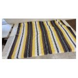 Blanket, Brown, Yellow, White, Woven