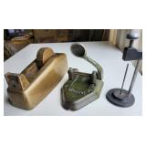 Tape dispenser, receipt holder, punch