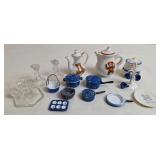 Miniature Blue Granite Look Dishes & More