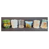 Toothpick Holders, LE Smith Milk Glass Moon &