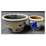 Rowe Pottery Works Salt Glazed Crock Bowls