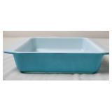 Pyrex Turquoise Square Casserole Dish, Vintage