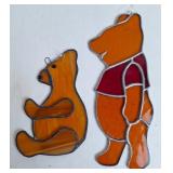 Stained Glass "Pooh Bear" and Teddy Bear