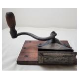 Cast Iron &  Wood Wall Mounted Coffee Mill/Grinder