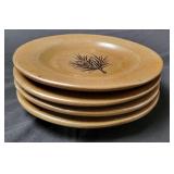 4 Woolrich Pottery Pine Bough Bread Plates