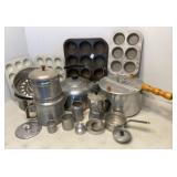 Vtg Revereware Tea Kettle, Popcorn Popper, Meta