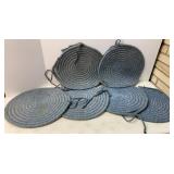 (6) Braided Chair Pads