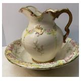Vtg Pitcher & Basin