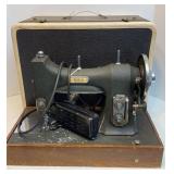 Antique White Rotary Sewing Machine & Case