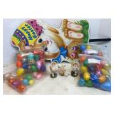 Easter Lawn Sign, Snow Babies & Plastic Eggs