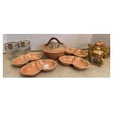 Lazy Susan Set, Porcelian tea pot