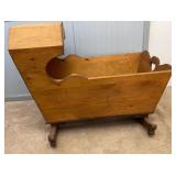 Handmade Pine Infant Cradle