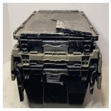 (3) Hard Plastic Double fold lids