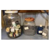 Vtg Glass Canisters & Bottles