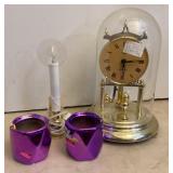 Elgin Anniversary Clock & candle light