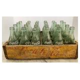 Antique Coca Cola Wooden Carrier & Bottles