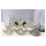 Clear Glass Coasters, Juicers, Candy Dishes