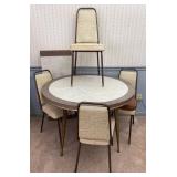 Mid Century Modern Dining Table & 4 Chairs