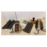 Antique Razors, Scales, Receipt Holder