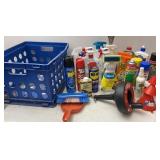 Household Cleaning Supplies & Tote