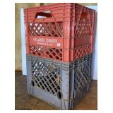 Vtg Plastic Milk Crates