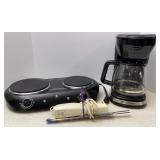 Coffee Maker, Hot Plate & Electric Knife