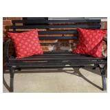 48in Patio Bench & Pillows