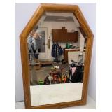 Oak Framed Beveles Mirror