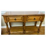 Oak Behind the Sofa Table