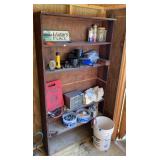 Wooden Shelves & Contents