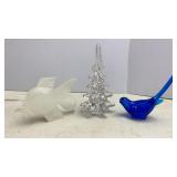 Glass Bird, Fish & Tree
