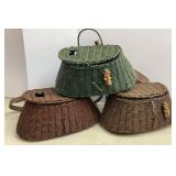 Vtg Fishing Baskets