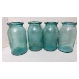 (4) Wax Seal Qt Ball Fruit Jars