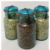 Ball Bail Top Qt Fruit Jar with Beans
