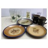 Stoneware Plates, Mugs & Collector Glasses