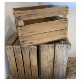 (3) Wooden Fruit Crates