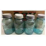 (12) Qt Zinc Lid Perfect Mason Ball Fruit Jars