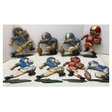 Vtg Aluminum Cast Football Wall Hangers